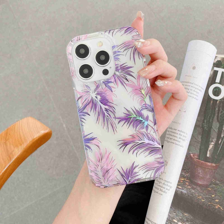 For iPhone 15 Pro Electroplated Symphony Phone Case(Feather) - HoMEdemic™ 