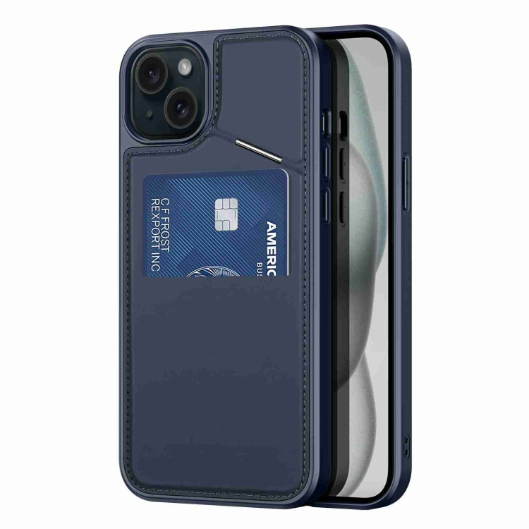 For iPhone 15 Plus DUX DUCIS Rafi II Series MagSafe Magnetic Holder RFID Phone Case(Blue) - HoMEdemic™ 