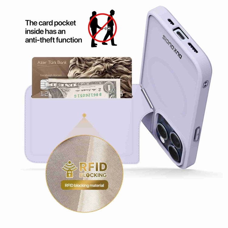 For iPhone 13 Pro DUX DUCIS Rafi II Series MagSafe Magnetic Holder RFID Phone Case(Purple) - HoMEdemic™ 
