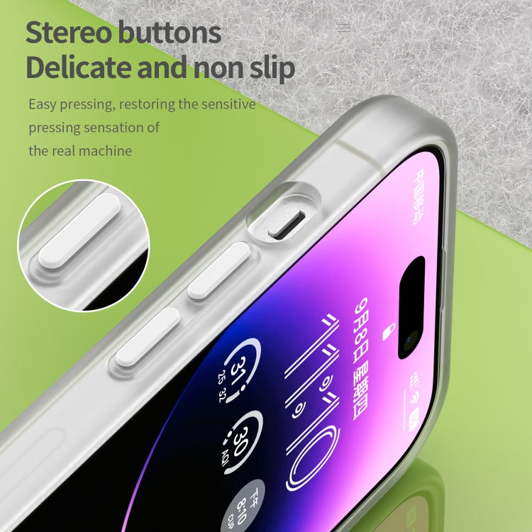 For iPhone 15 Pro MagSafe Frosted Translucent TPU + PC Full Coverage Phone Case(White) - HoMEdemic™ 