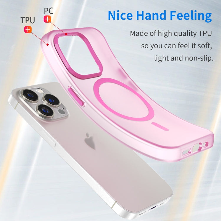 For iPhone 15 Pro MagSafe Frosted Translucent TPU + PC Full Coverage Phone Case(Pink) - HoMEdemic™ 