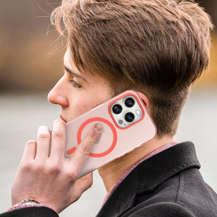 For iPhone 15 Pro MagSafe Frosted Translucent TPU + PC Full Coverage Phone Case(Red) - HoMEdemic™ 