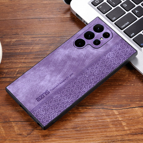 For Samsung Galaxy S24 Ultra 5G AZNS 3D Embossed Skin Feel Phone Case(Purple) - HoMEdemic™ 