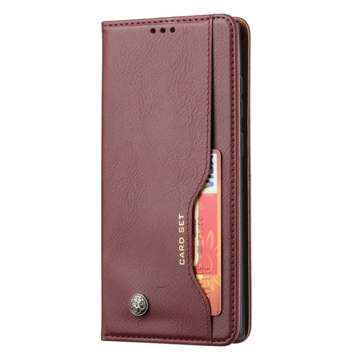 For Samsung Galaxy S24 Ultra 5G Knead Skin Texture Flip Leather Phone Case(Wine Red) - HoMEdemic™ 