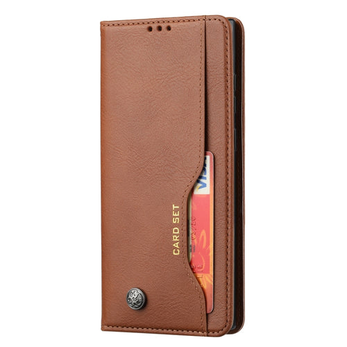 For Samsung Galaxy S24 Ultra 5G Knead Skin Texture Flip Leather Phone Case(Brown) - HoMEdemic™ 