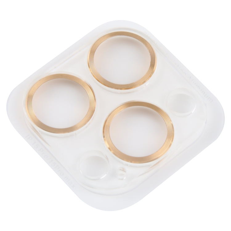 For iPhone 15 Pro Max / 15 Pro Tempered Glass CD Texture Back Camera Film(Gold) - HoMEdemic™ 