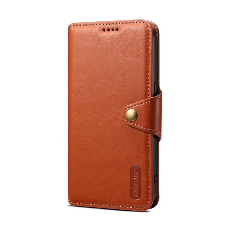 For iPhone 14 Pro Denior Cowhide Texture Wallet Style Leather Phone Case(Brown) - HoMEdemic™ 
