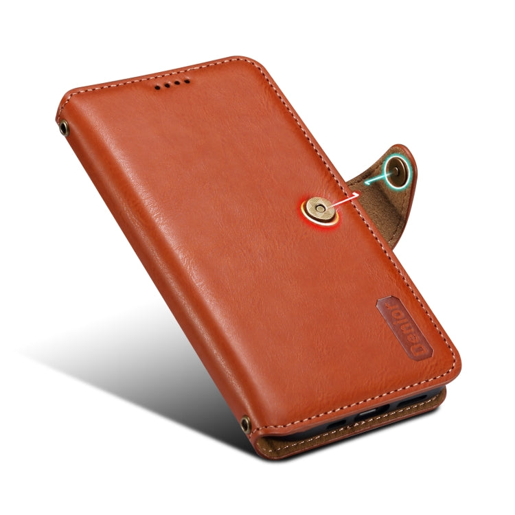 For iPhone 14 Pro Denior Cowhide Texture Wallet Style Leather Phone Case(Brown) - HoMEdemic™ 