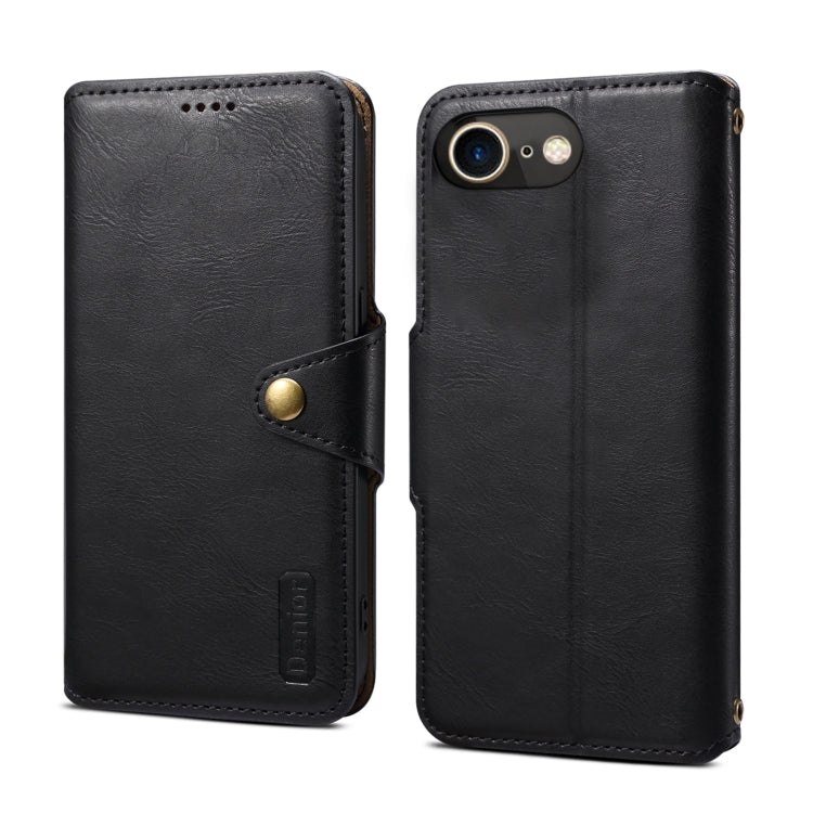 For iPhone SE 2022/SE 2020/6/7/8 Denior Cowhide Texture Wallet Style Leather Phone Case(Black) - HoMEdemic™ 