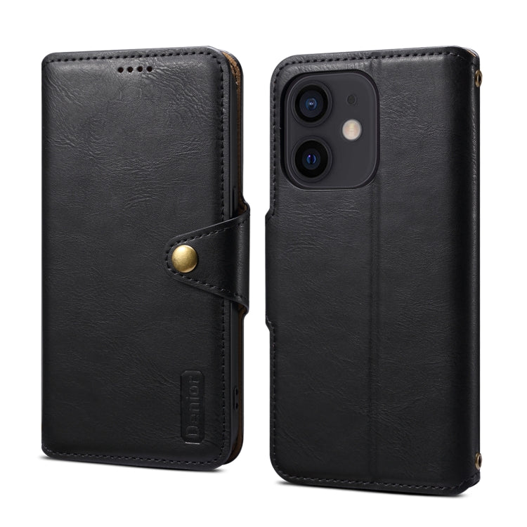 For iPhone 12 Denior Cowhide Texture Wallet Style Leather Phone Case(Black) - HoMEdemic™ 