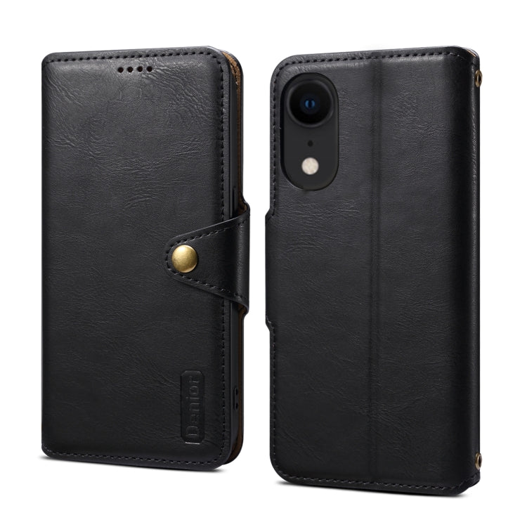 For iPhone XR Denior Cowhide Texture Wallet Style Leather Phone Case(Black) - HoMEdemic™ 
