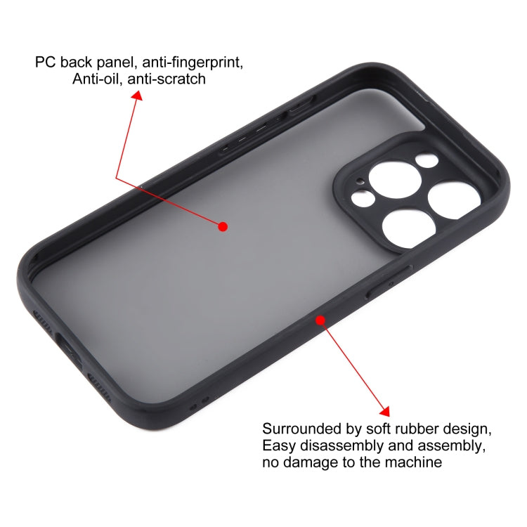 For iPhone 15 Pro Fine Pore Matte Black TPU + PC Phone Case - HoMEdemic™ 