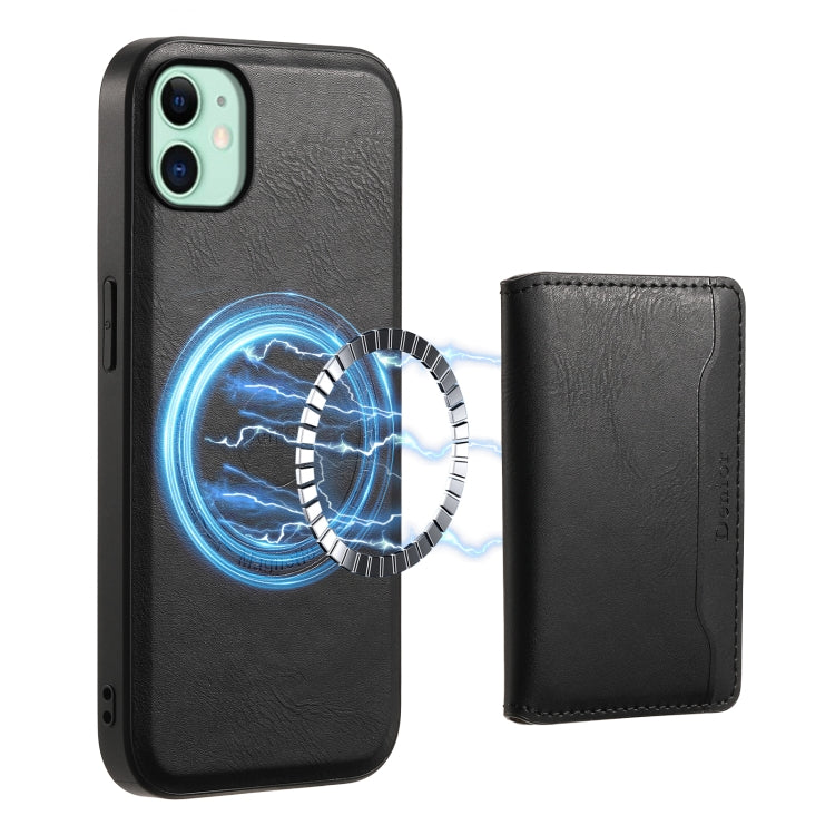For iPhone 11 Denior Cowhide Texture Leather MagSafe Detachable Wallet Phone Case(Black) - HoMEdemic™ 