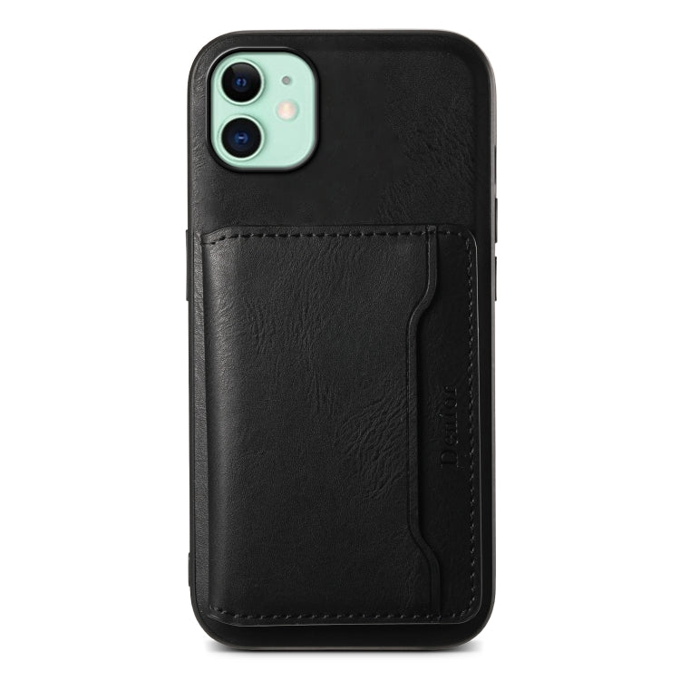 For iPhone 11 Denior Cowhide Texture Leather MagSafe Detachable Wallet Phone Case(Black) - HoMEdemic™ 