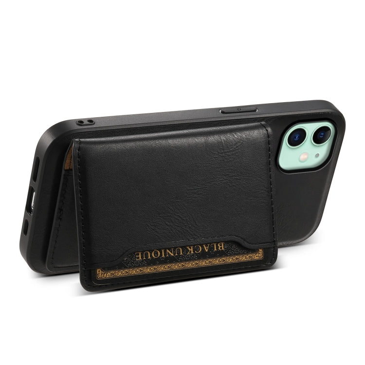 For iPhone 11 Denior Cowhide Texture Leather MagSafe Detachable Wallet Phone Case(Black) - HoMEdemic™ 