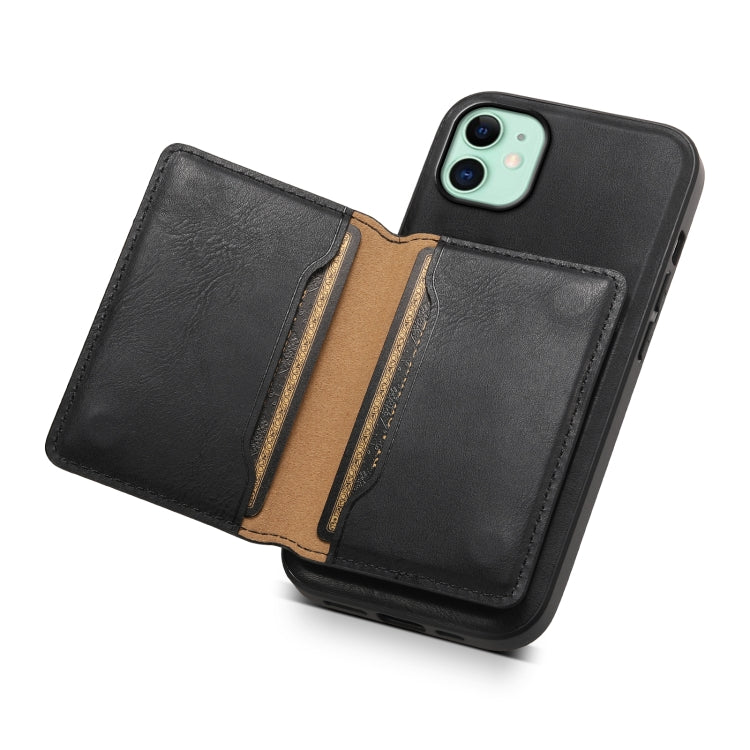 For iPhone 11 Denior Cowhide Texture Leather MagSafe Detachable Wallet Phone Case(Black) - HoMEdemic™ 