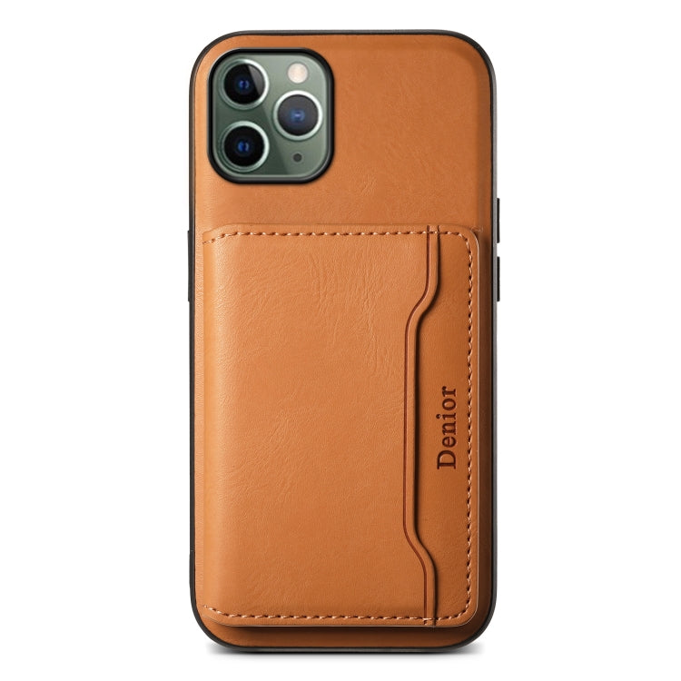 For iPhone 11 Pro Denior Cowhide Texture Leather MagSafe Detachable Wallet Phone Case(Khaki) - HoMEdemic™ 