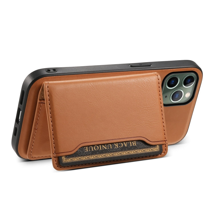 For iPhone 11 Pro Denior Cowhide Texture Leather MagSafe Detachable Wallet Phone Case(Khaki) - HoMEdemic™ 