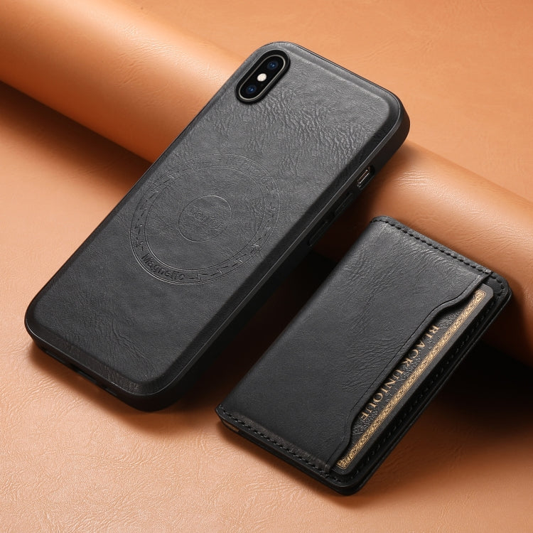For iPhone XS Max Denior Cowhide Texture Leather MagSafe Detachable Wallet Phone Case(Black) - HoMEdemic™ 
