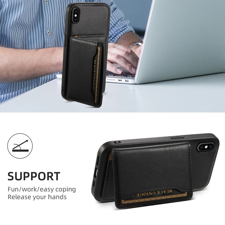 For iPhone XS Max Denior Cowhide Texture Leather MagSafe Detachable Wallet Phone Case(Black) - HoMEdemic™ 