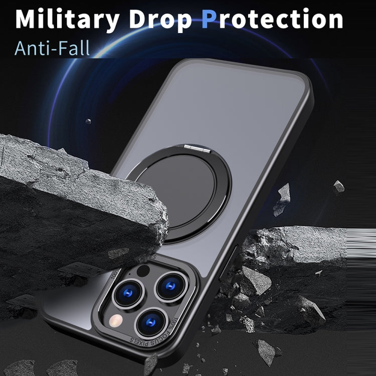 For iPhone 15 Pro Max 360-degree Rotating MagSafe Magnetic Holder Phone Case(Black) - HoMEdemic™ 