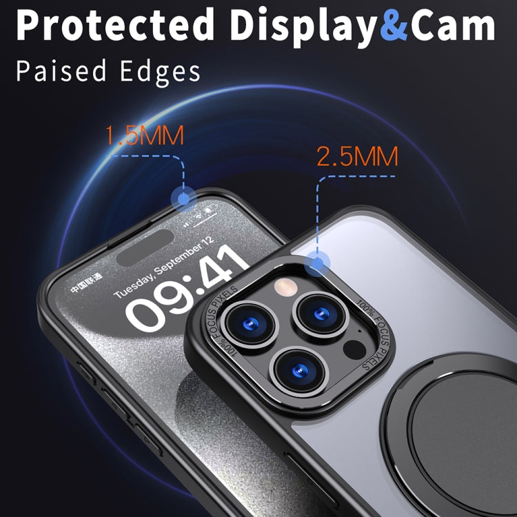 For iPhone 15 Pro Max 360-degree Rotating MagSafe Magnetic Holder Phone Case(Black) - HoMEdemic™ 