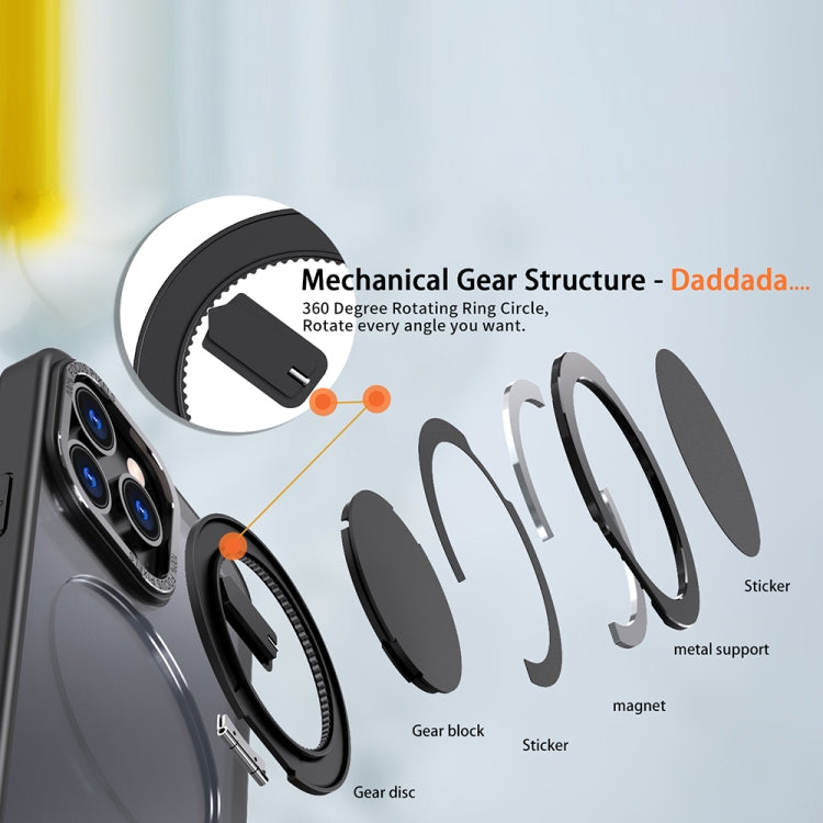 For iPhone 15 Pro Max 360-degree Rotating MagSafe Magnetic Holder Phone Case(Black) - HoMEdemic™ 