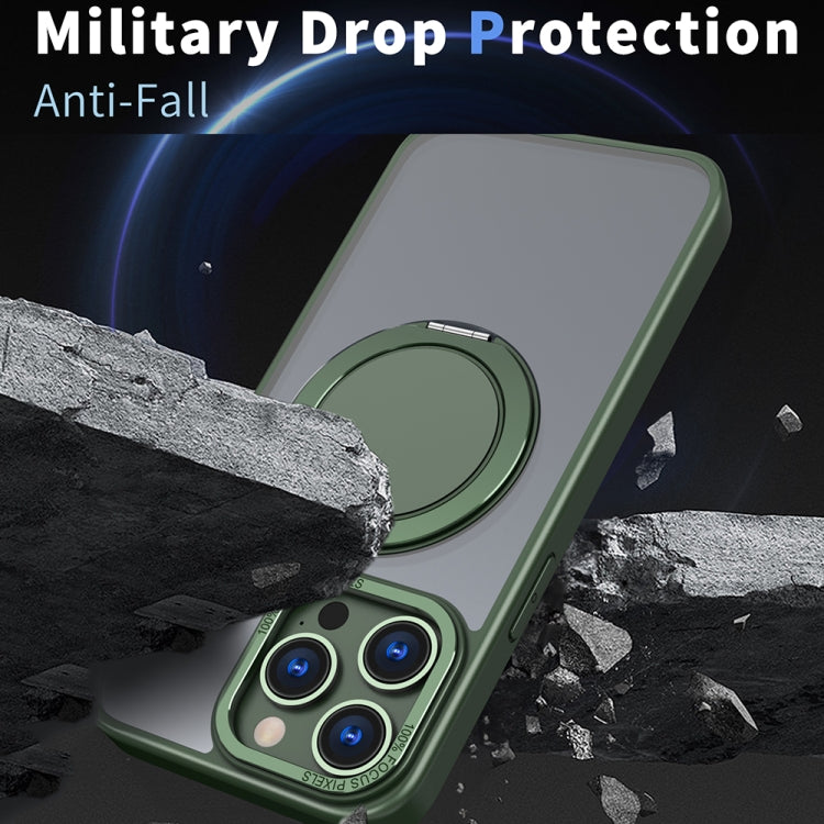 For iPhone 15 Pro Max 360-degree Rotating MagSafe Magnetic Holder Phone Case(Green) - HoMEdemic™ 