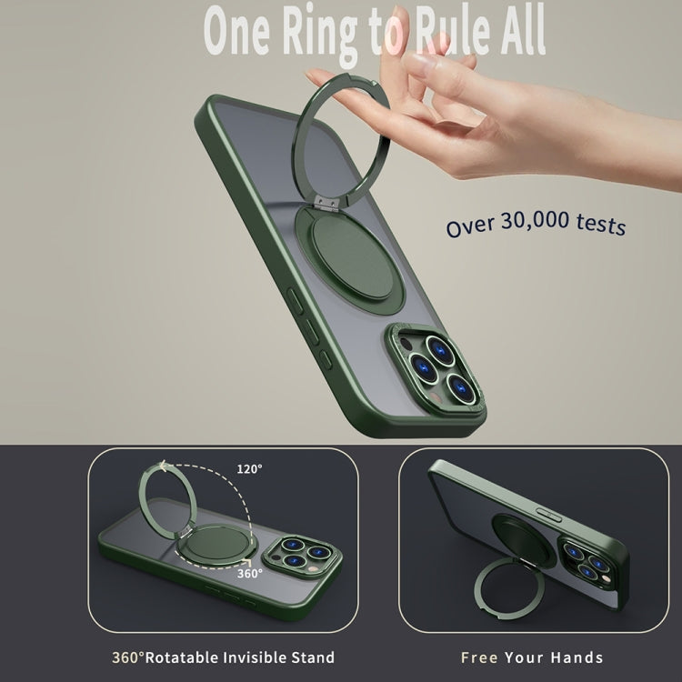For iPhone 15 Pro Max 360-degree Rotating MagSafe Magnetic Holder Phone Case(Green) - HoMEdemic™ 