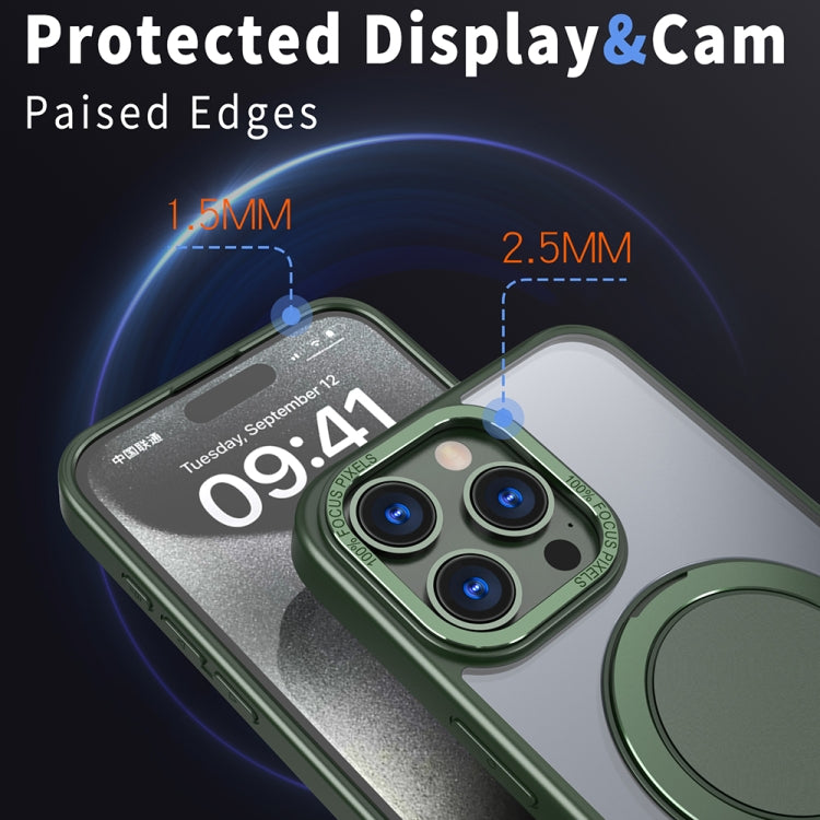 For iPhone 15 Pro Max 360-degree Rotating MagSafe Magnetic Holder Phone Case(Green) - HoMEdemic™ 
