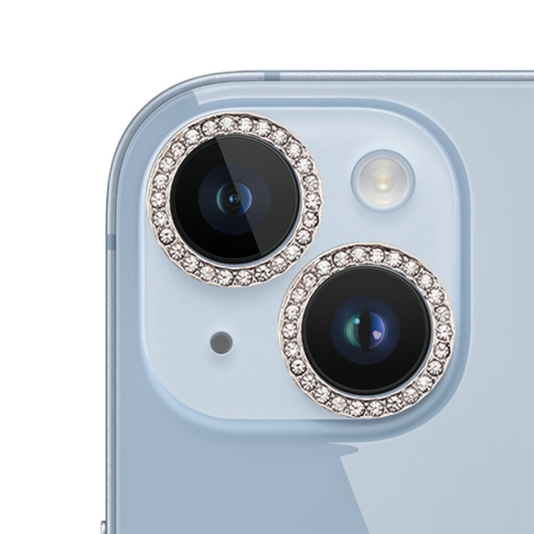 For iPhone 15 / 15 Plus 9H Point Drill Camera Lens Protector Ring(Silver) - HoMEdemic™ 