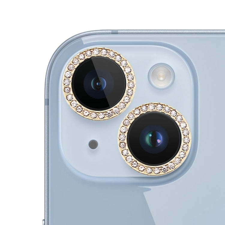 For iPhone 15 / 15 Plus 9H Point Drill Camera Lens Protector Ring(Gold) - HoMEdemic™ 