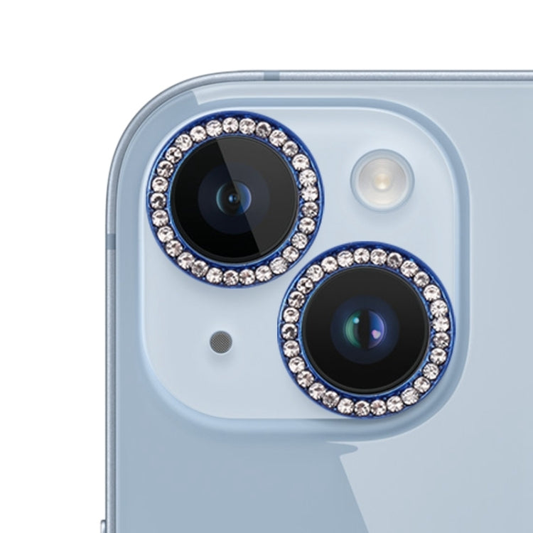 For iPhone 15 / 15 Plus 9H Point Drill Camera Lens Protector Ring(Blue) - HoMEdemic™ 