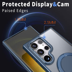 For Samsung Galaxy S24 Ultra 5G 360-degree Rotating MagSafe Magnetic Holder Phone Case(Navy Blue) - HoMEdemic™ 