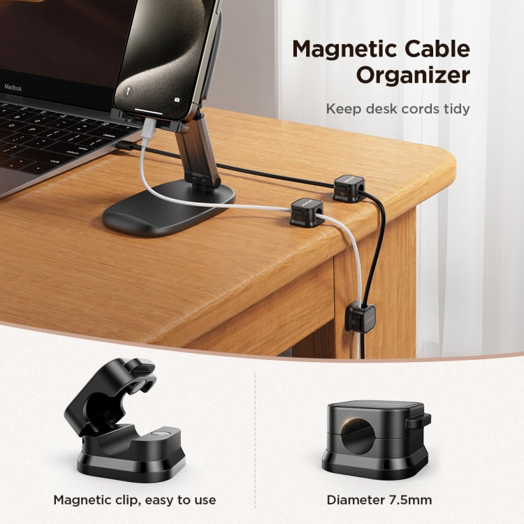 JOYROOM JR-ZS368 Magnetic Data Cable Organizing Bracket(Black) - HoMEdemic™ 