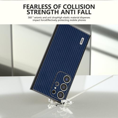 For Samsung Galaxy S24 Ultra 5G ABEEL Carbon Fiber Texture Protective Phone Case(Dark Blue) - HoMEdemic™ 