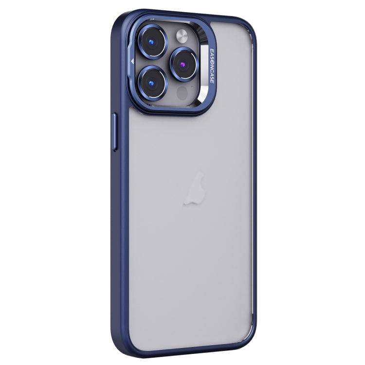 For iPhone 15 Pro Max Invisible Lens Holder PC + TPU Frosted Phone Case(Dark Blue) - HoMEdemic™ 