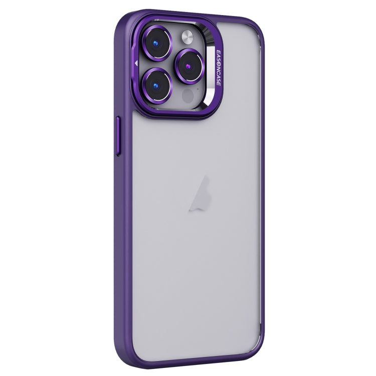 For iPhone 15 Pro Max Invisible Lens Holder PC + TPU Frosted Phone Case(Purple) - HoMEdemic™ 