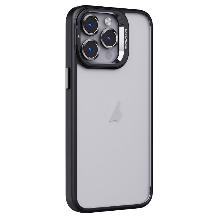 For iPhone 15 Pro Max Invisible Lens Holder PC + TPU Frosted Phone Case(Black) - HoMEdemic™ 
