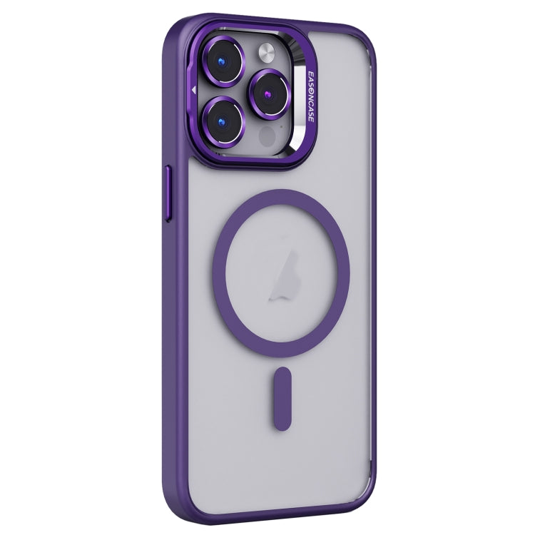 For iPhone 15 Pro Invisible Lens Holder PC + TPU Frosted MagSafe Phone Case(Purple) - HoMEdemic™ 