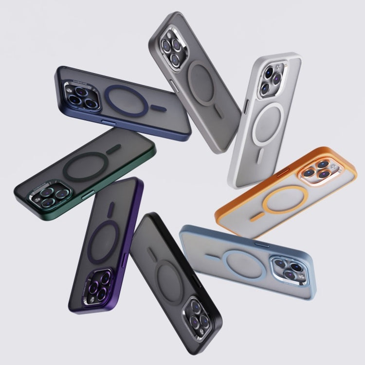 For iPhone 15 Pro Max Invisible Lens Holder PC + TPU Frosted MagSafe Phone Case(White) - HoMEdemic™ 