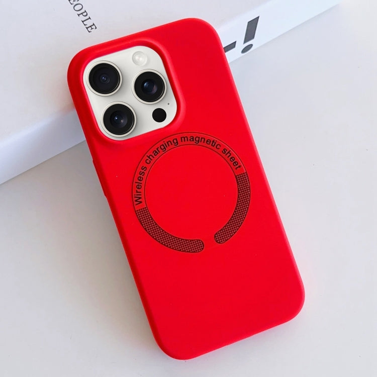 For iPhone 15 Pro MagSafe Magnetic Liquid Silicone Phone Case(Red) - HoMEdemic™ 