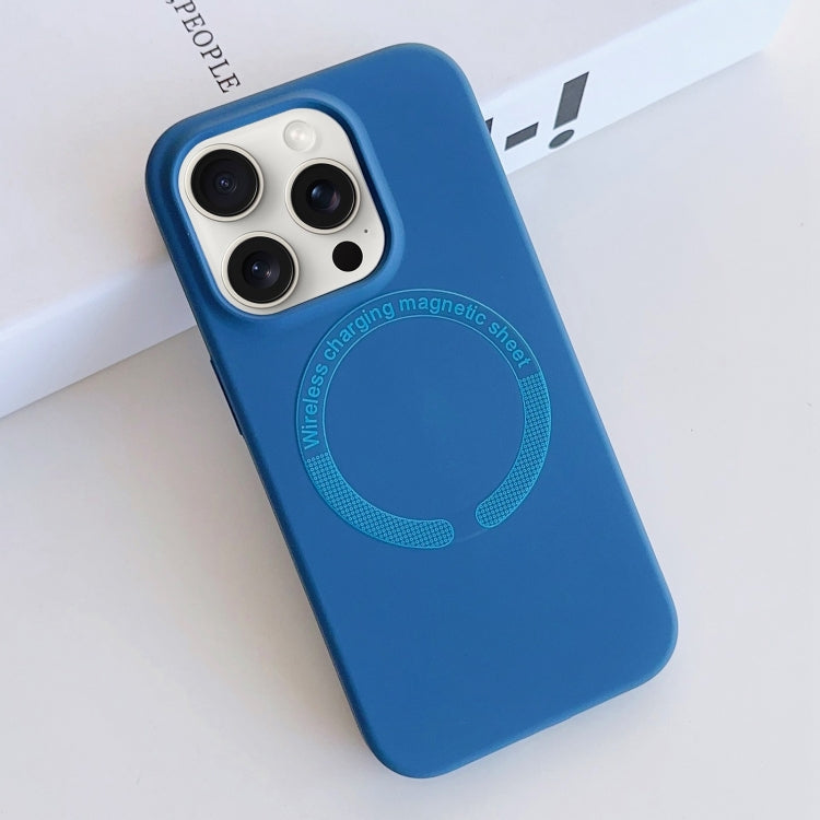For iPhone 15 Pro MagSafe Magnetic Liquid Silicone Phone Case(Sea Blue) - HoMEdemic™ 