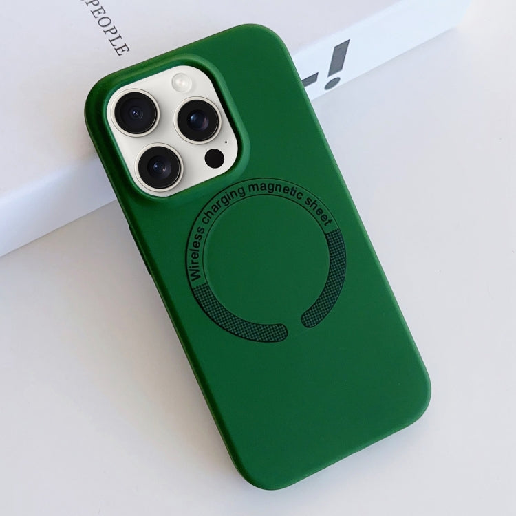 For iPhone 15 Pro MagSafe Magnetic Liquid Silicone Phone Case(Green) - HoMEdemic™ 