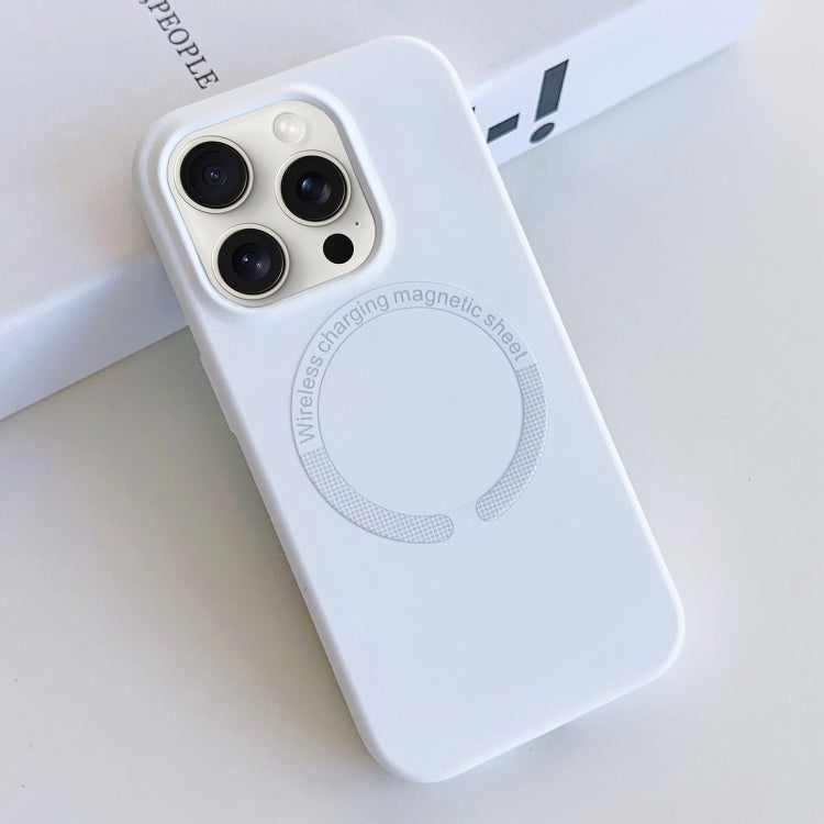 For iPhone 15 Pro MagSafe Magnetic Liquid Silicone Phone Case(White) - HoMEdemic™ 