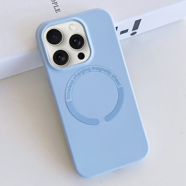 For iPhone 15 Pro MagSafe Magnetic Liquid Silicone Phone Case(Light Blue) - HoMEdemic™ 
