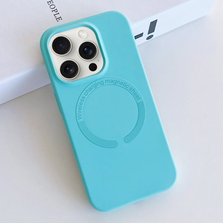 For iPhone 15 Pro MagSafe Magnetic Liquid Silicone Phone Case(Lake Blue) - HoMEdemic™ 