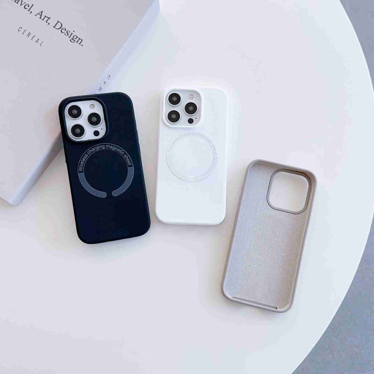 For iPhone 15 Pro MagSafe Magnetic Liquid Silicone Phone Case(White) - HoMEdemic™ 