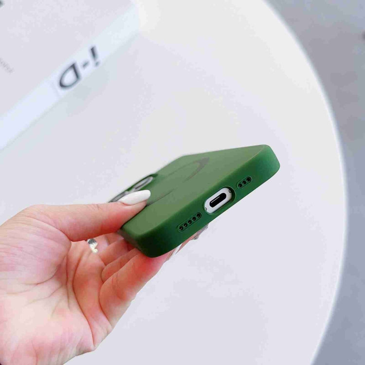 For iPhone 15 Pro MagSafe Magnetic Liquid Silicone Phone Case(Green) - HoMEdemic™ 