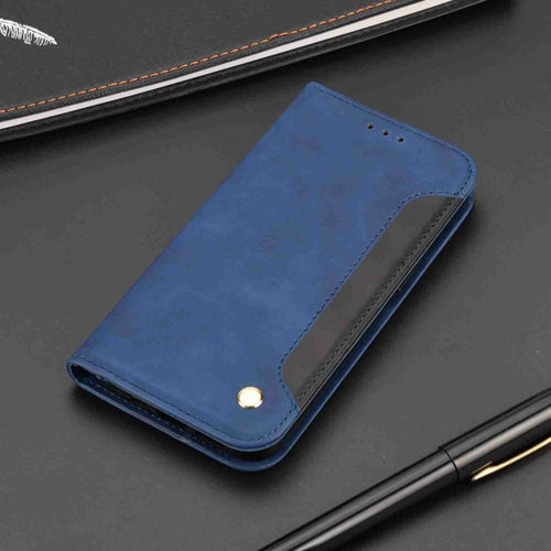 For Samsung Galaxy S24 Ultra 5G Skin Feel Splicing Leather Phone Case(Blue) - HoMEdemic™ 